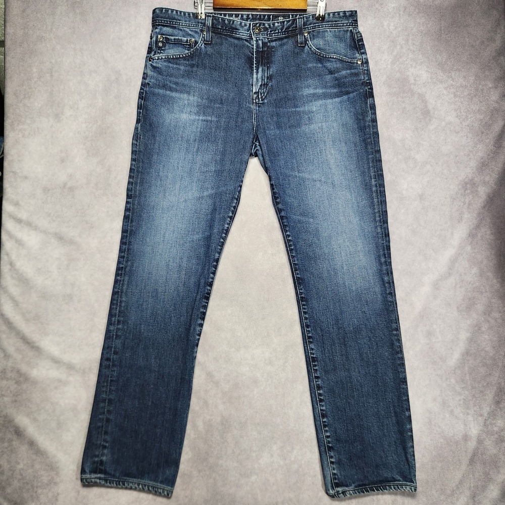AG Adriano Goldschmied The Graduate Tailored Leg Mens Jeans 38x34 Dark Wash Blue
